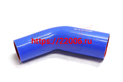 Патрубок радиатора нижний КАМАЗ, силикон.,синий,армир. L320мм,d70/60мм. (HH024) Патрубок радиатора нижний КАМАЗ, силикон.,синий,армир. L320мм,d70/60мм. (HH024)