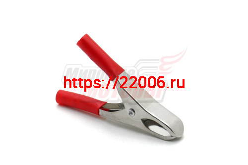 Зажим "крокодил" 75мм (красный) Зажим "крокодил" 75мм (красный)