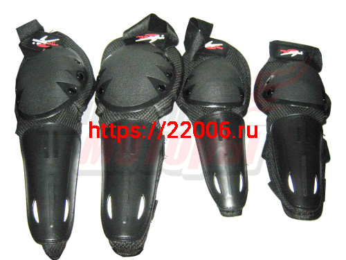 Защита рук и ног PRO-BIKER HX-P02 (компл. 2 налокотника,2 наколенника)-плотный подклад,регул.размер Защита рук и ног PRO-BIKER HX-P02 (компл. 2 налокотника,2 наколенника)-плотный подклад,регул.размер