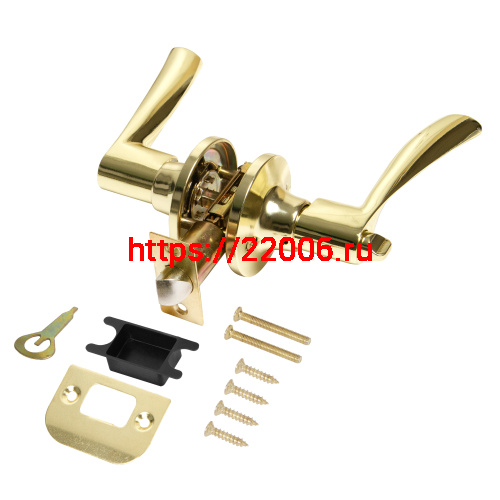 Ручка Punto (Пунто) защелка DK610/BL PB-BK (фик.) золото фото 2 Ручка Punto (Пунто) защелка DK610/BL PB-BK (фик.) золото фото 2