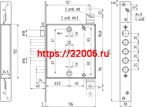Замок Mettem (Меттэм) врезной сувальдный с защёлкой ЗВ9 144.1.0-Ц с тягами, 5 кл. фото 2 Замок Mettem (Меттэм) врезной сувальдный с защёлкой ЗВ9 144.1.0-Ц с тягами, 5 кл. фото 2