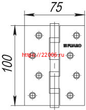 Петля Fuaro (Фуаро) универсальная IN4400U CFB (4BB 100x75x2,5) кофе глянец фото 3 Петля Fuaro (Фуаро) универсальная IN4400U CFB (4BB 100x75x2,5) кофе глянец фото 3
