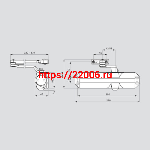 Дверной Dorma (Дорма) доводчик TS 68 EN 2/3/4, со складным рычагом, коричневый фото 3 Дверной Dorma (Дорма) доводчик TS 68 EN 2/3/4, со складным рычагом, коричневый фото 3