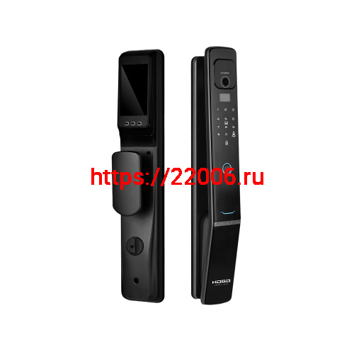 Замок врезной электронный Hogo V05 с распознаванием лица, черный