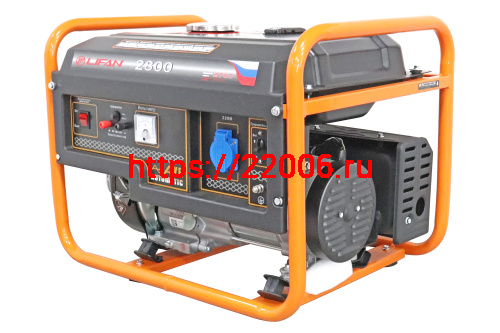 Генератор бенз. "LIFAN" 2,5GF-3(LF2800)(ном.2,5кВт,макс.2,7кВт, 4т.6,5л.с.бак15л.,42,6кг,руч.старт.,медн.обм.альтернатора, AVR, 1,42 л/ч) фото 2 Генератор бенз. "LIFAN" 2,5GF-3(LF2800)(ном.2,5кВт,макс.2,7кВт, 4т.6,5л.с.бак15л.,42,6кг,руч.старт.,медн.обм.альтернатора, AVR, 1,42 л/ч) фото 2