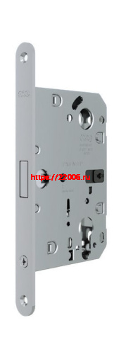 B06133.50.34 AGB (АГБ) Корпус врезного замка под цилиндр (мат хром) тех. уп. без отв. пл. POLARIS WAVE