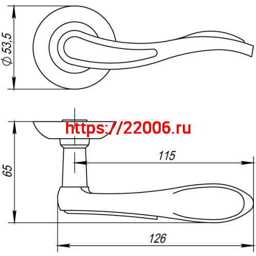 Ручка Punto (Пунто) раздельная R.TL54.SALSA (SALSA TL) SN/CP-3 матовый никель/хром фото 4 Ручка Punto (Пунто) раздельная R.TL54.SALSA (SALSA TL) SN/CP-3 матовый никель/хром фото 4