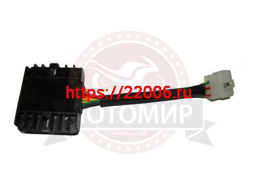 Реле регулятор 6 конт. 3х фазный с проводом Динго Т150 большой разъем Линхай400 фото 2