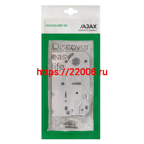 Корпус Ajax (Аякс) врезного замка с защелкой MAGNLN85-50 SN мат.никель фото 2 Корпус Ajax (Аякс) врезного замка с защелкой MAGNLN85-50 SN мат.никель фото 2