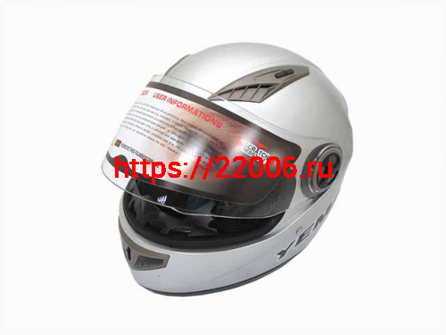 Мотошлем YM-827 серебряный (XL) Мотошлем YM-827 серебряный (XL)