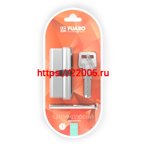 Цилиндровый Fuaro (Фуаро) механизм (R600/90) R6000Key90(50+10+30)-BL CP хром /блистер 5Key фото 3