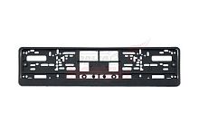 Рамка автомобильного номера (пластик) двусоставная,чистая ЧЕРНАЯ (R-11)