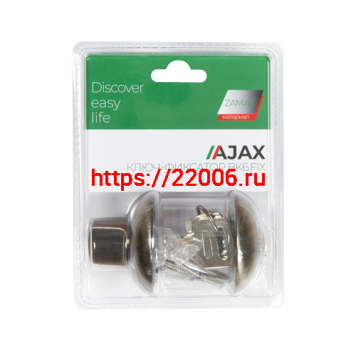 Ручка поворотная Ajax (Аякс) с фиксацией ключом BK6.FIX.JR AB-7 бронза фото 3 Ручка поворотная Ajax (Аякс) с фиксацией ключом BK6.FIX.JR AB-7 бронза фото 3