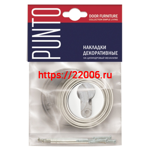 Накладка Punto (Пунто) под цилиндр ET ML SN/CP-3 матовый никель/хром фото 2 Накладка Punto (Пунто) под цилиндр ET ML SN/CP-3 матовый никель/хром фото 2