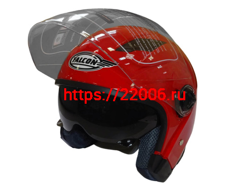 Шлем открытый FALCON XZH208 (Колобок) с забралом, размер S фото 3
