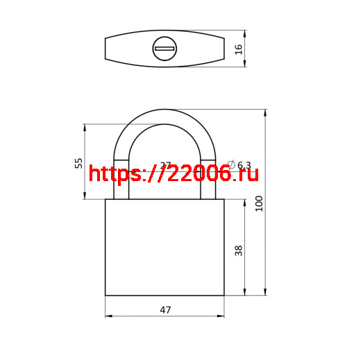 Замок Ajax (Аякс) навесной PD-0250L 3 key фото 2 Замок Ajax (Аякс) навесной PD-0250L 3 key фото 2