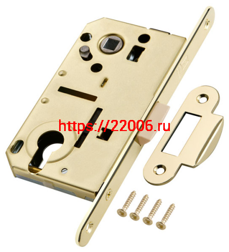 Замок межкомнатный Bonaiti (Бонаити) под цилиндр B-Sweet с отв. планкой 507 (латунь)