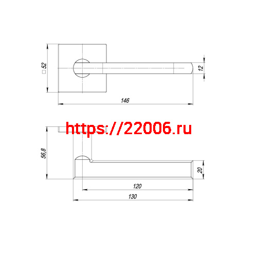 Ручка Punto (Пунто) раздельная K.ARC.Q52.PLUTON BL-24 черный фото 2 Ручка Punto (Пунто) раздельная K.ARC.Q52.PLUTON BL-24 черный фото 2
