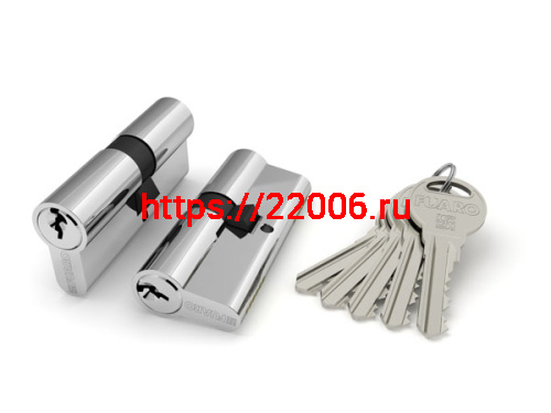 Цилиндровый Fuaro (Фуаро) механизм R300/70 mm (30+10+30) CP хром 5 кл.