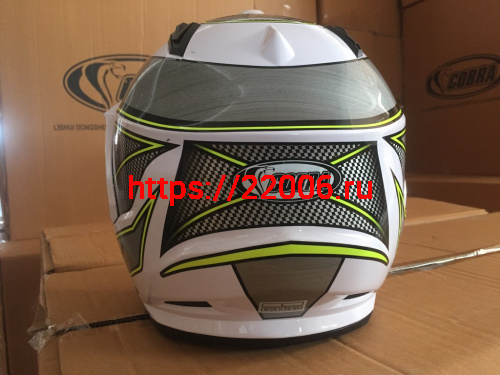Шлем открытый 3/4 COBRA JK521, белый с серым(3), черный с графикой(2), размеры M фото 4 Шлем открытый 3/4 COBRA JK521, белый с серым(3), черный с графикой(2), размеры M фото 4