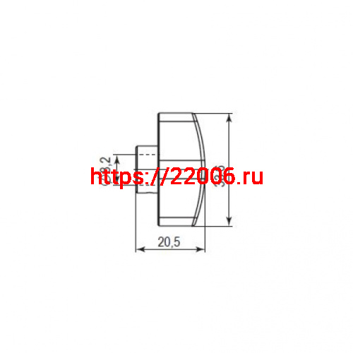 Вертушка Punto (Пунто) на шток цилиндра T.Knob-Z (CB-Z) BL-24 черный фото 2 Вертушка Punto (Пунто) на шток цилиндра T.Knob-Z (CB-Z) BL-24 черный фото 2