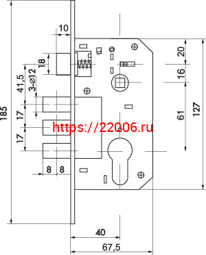 Замок цилиндровый Fuaro (Фуаро) с в комплекте с ручкой LOCKSET.1511W/B (SET F1511W/B) AB бронза фото 3 Замок цилиндровый Fuaro (Фуаро) с в комплекте с ручкой LOCKSET.1511W/B (SET F1511W/B) AB бронза фото 3