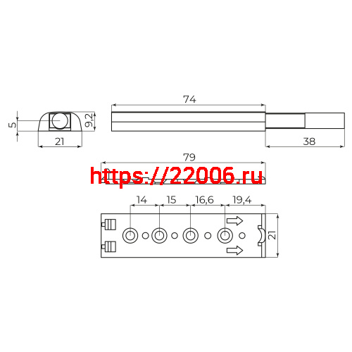 Толкатель Ajax (Аякс) мебельный металлический DMM-80/8P PN никель фото 2 Толкатель Ajax (Аякс) мебельный металлический DMM-80/8P PN никель фото 2