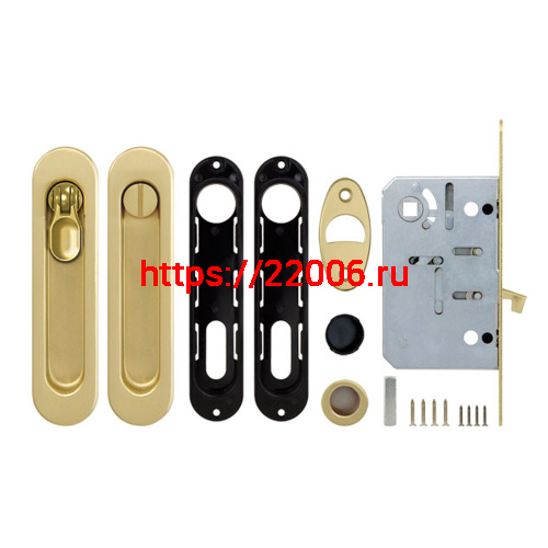 Набор Armadillo (Армадилло) для раздвижных дверей SH.LD152.KIT011-BK (SH011-BK) SG-1 матовое золото фото 2 Набор Armadillo (Армадилло) для раздвижных дверей SH.LD152.KIT011-BK (SH011-BK) SG-1 матовое золото фото 2