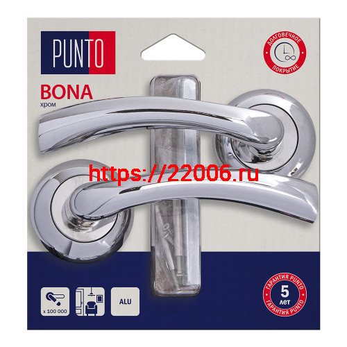 Ручка Punto (Пунто) раздельная LM/A R.TL54.BONA/HD CP-8 хром