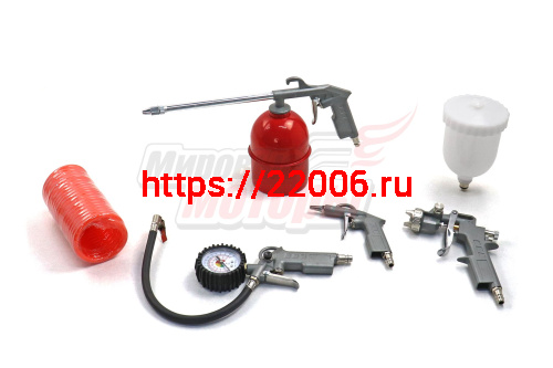 Набор пневмоинструментов из 5предметов (НП-5А) Калибр Набор пневмоинструментов из 5предметов (НП-5А) Калибр