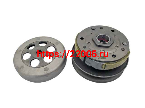 Сцепление в сборе Yamaha Aerox, Grand Axis, BWS 100cc со шкивом и колоколом SEE Сцепление в сборе Yamaha Aerox, Grand Axis, BWS 100cc со шкивом и колоколом SEE