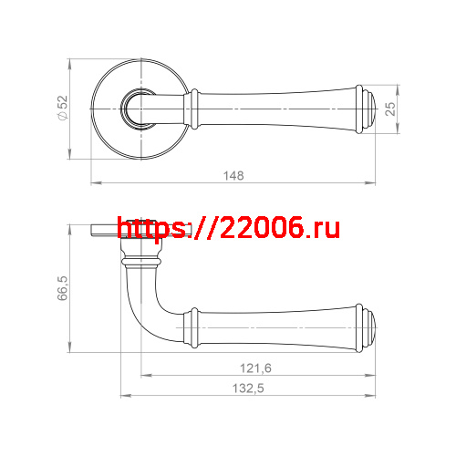 Ручка Ajax (Аякс) раздельная R.JSR51.LAURA BL-24 черный фото 2 Ручка Ajax (Аякс) раздельная R.JSR51.LAURA BL-24 черный фото 2