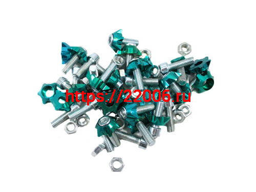 Болты декоративные зеленые (25 штук в упаковке) М6 Болты декоративные зеленые (25 штук в упаковке) М6