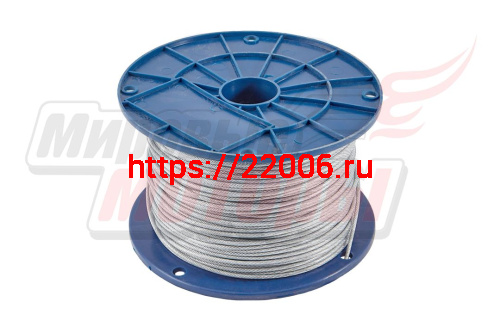 Трос стальной 1мм в оплетке ПВХ (бухта 200м.) 1шт. Трос стальной 1мм в оплетке ПВХ (бухта 200м.) 1шт.