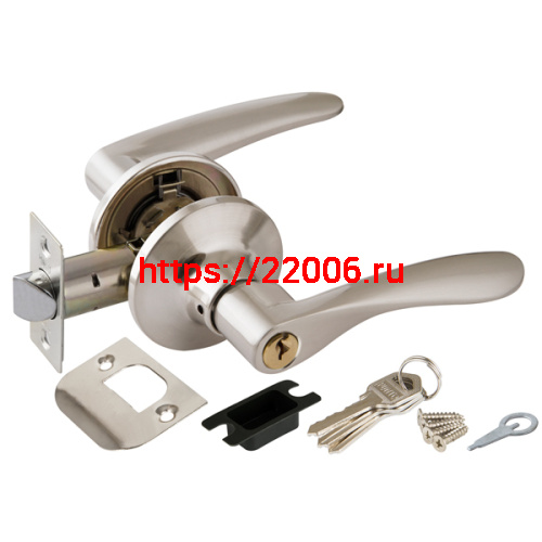 Ручка Punto (Пунто) защелка DK620 SN-ET (6020 SN-E) (кл./фик.) мат. никель Ручка Punto (Пунто) защелка DK620 SN-ET (6020 SN-E) (кл./фик.) мат. никель