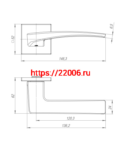 Ручка Punto (Пунто) раздельная K.ARC.Q52.LOTUS SSC-16 сатин.хром ТРОСИК фото 4 Ручка Punto (Пунто) раздельная K.ARC.Q52.LOTUS SSC-16 сатин.хром ТРОСИК фото 4