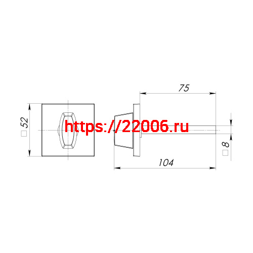 Ручка Armadillo (Армадилло) поворотная BKW8.K.USS52 (BKW8/USS) FSG-39 флорентийское золото фото 3
