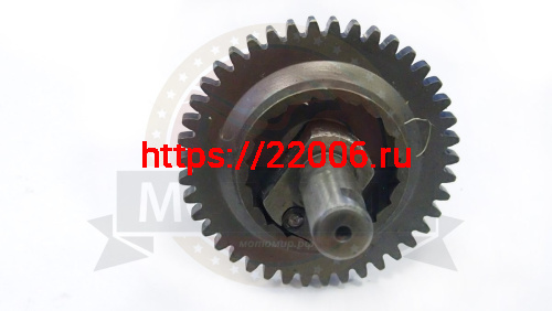 Вал Урал кикстартера в сборе с шестерней (реставрация) фото 2 Вал Урал кикстартера в сборе с шестерней (реставрация) фото 2