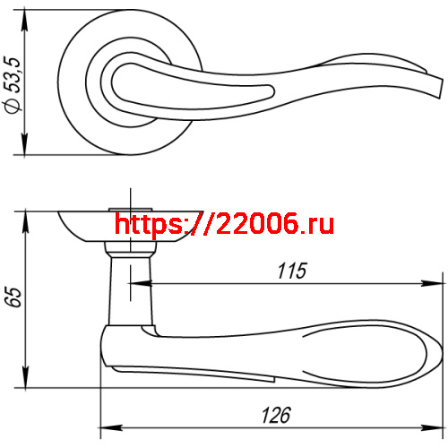 Ручка Punto (Пунто) раздельная SALSA TL CF-17 кофе фото 3
