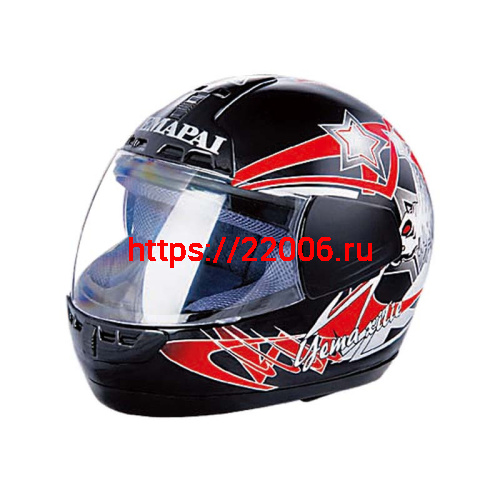 Мотошлем YM-801 черно-красный (S) Мотошлем YM-801 черно-красный (S)