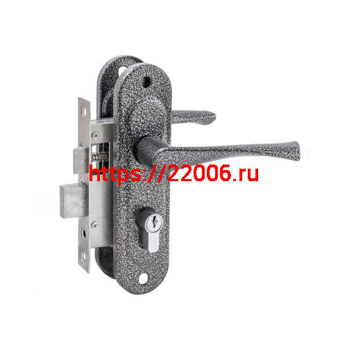 Замок Zenit (Зенит) врезной цилиндровый с защёлкой в комплекте с ручкой ЗВ4-50.01 (серебро), 5 кл. Замок Zenit (Зенит) врезной цилиндровый с защёлкой в комплекте с ручкой ЗВ4-50.01 (серебро), 5 кл.