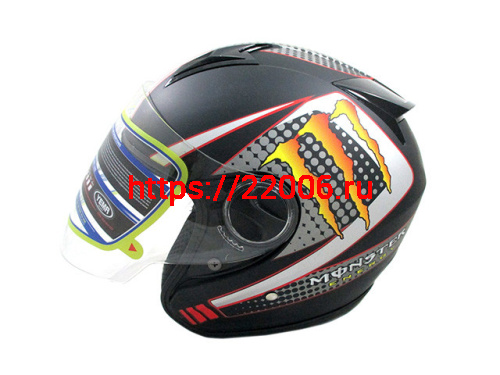 Мотошлем YM-616 черный матовый