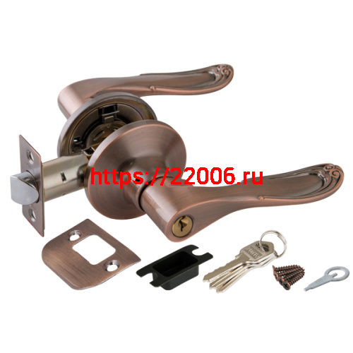 Ручка Punto (Пунто) защелка DK630 AC-ET (6030 AC-E) (кл./фик.) медь Ручка Punto (Пунто) защелка DK630 AC-ET (6030 AC-E) (кл./фик.) медь