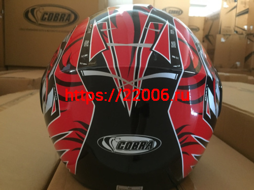 Шлем модуляр COBRA JK111, черный с красным графика(9), с очками, размеры M фото 2 Шлем модуляр COBRA JK111, черный с красным графика(9), с очками, размеры M фото 2