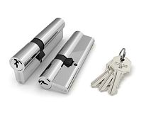 Цилиндровый Fuaro (Фуаро) механизм (100 CA/90) 1000CAKey90(30+10+50) CP хром 3Key