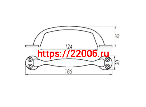 Ручка-скоба Zenit (Зенит) РС100.02 (медь) фото 2