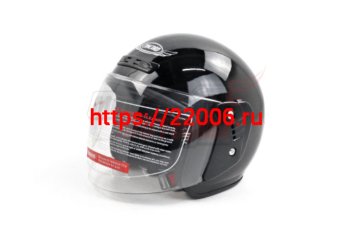 Шлем CONCORD XZH03 чёрный глянцевый ОДНОЦВЕТНЫЙ "S,M,L,XL,XXL" (открытый)