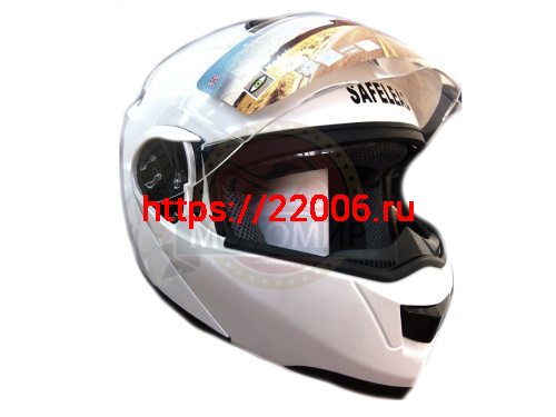Шлем модуляр "Safelead" HF-119 TRANSFORMER с встр. очками, белый перламут., СЕРЕБРИСТЫЙ, размер М Шлем модуляр "Safelead" HF-119 TRANSFORMER с встр. очками, белый перламут., СЕРЕБРИСТЫЙ, размер М