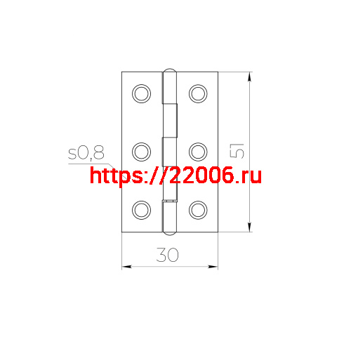 Петля Ajax (Аякс) карточная универсальная LM/IN30x50x1U YZN желтый цинк (2 шт) фото 2 Петля Ajax (Аякс) карточная универсальная LM/IN30x50x1U YZN желтый цинк (2 шт) фото 2