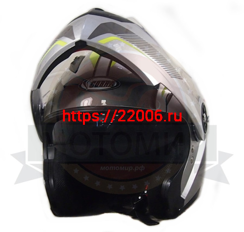 Шлем модуляр COBRA JK115, черный(7), белый с красным(4), серый(6) размеры XL внутр.солнцезащ. ОЧКИ фото 5